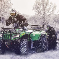 Free online html5 games - 4x4 Winter ATV game 