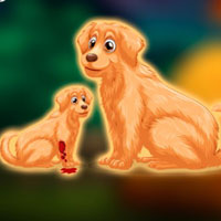 Free online html5 escape games - Help the Wounded Golden Retriever Puppy
