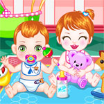 Free online html5 games - Baby Twin Trouble game 