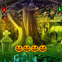 Free online html5 games - 8BGames Halloween Forest Escape game - Games2rule 