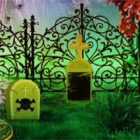 Free online html5 games - 8BGames Halloween Garden Escape game - Games2rule 